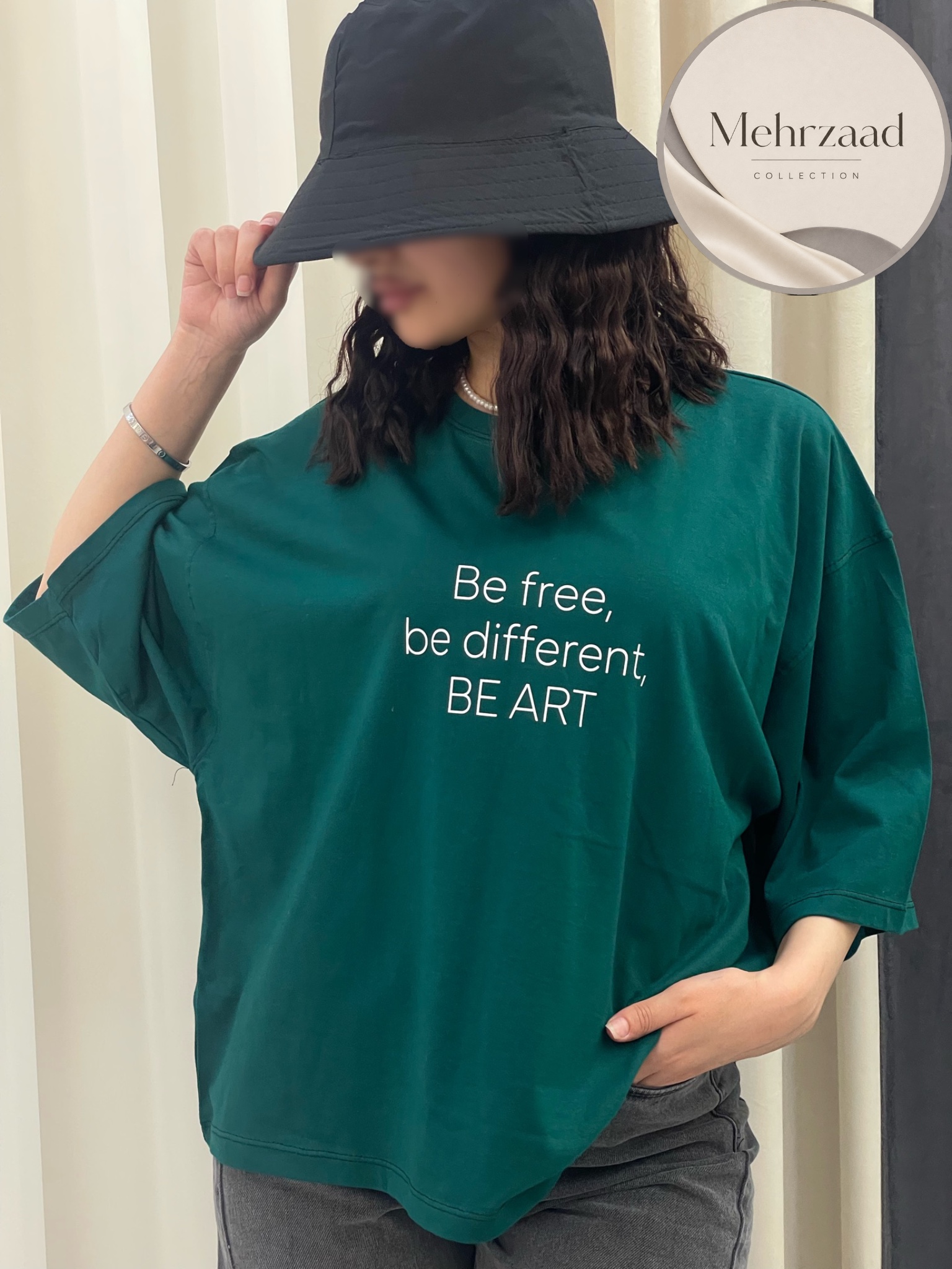 تیشرت باکسی طرح Be art